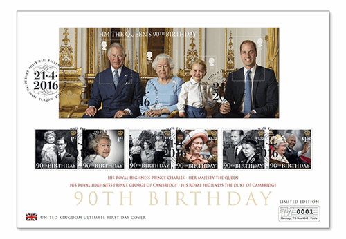 143X - Queens 90th Minisheet ULTIMATE FDC (1)